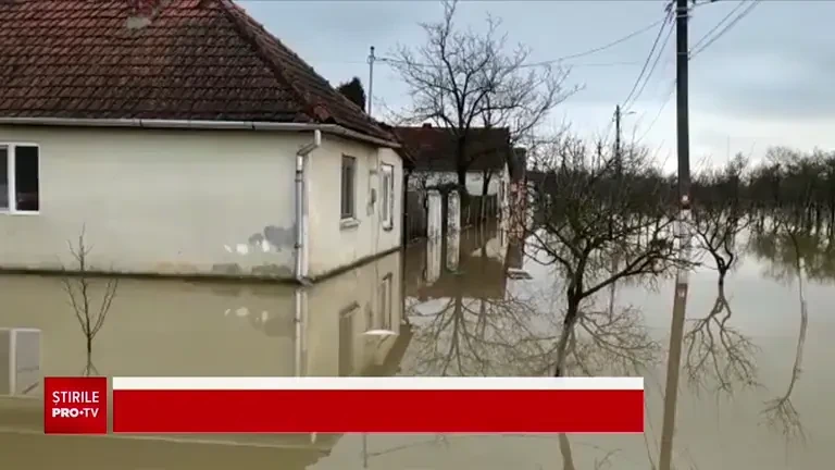 Inundații devastatoare în Timiș. Apele Begăi au pătruns în zeci de gospodării