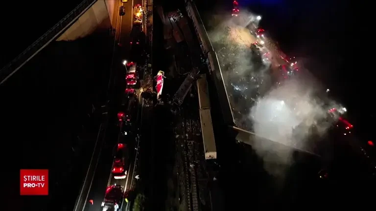 Două trenuri s-au ciocnit în Grecia. Cel puţin 32 de morți și câteva zeci de răniți. Primele imagini de la fața locului