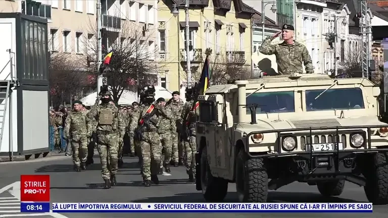 Defilare a trupelor NATO în Târgu Mureș. ”Îmi venea să plâng, pentru că știu că luptă pentru țara noastră”
