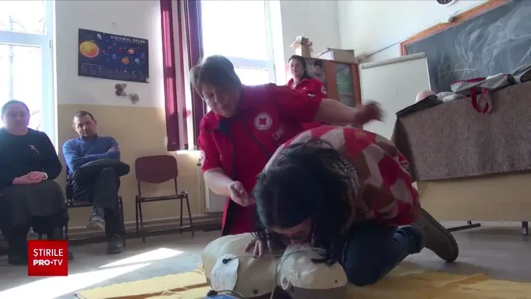 Voluntarii de la Crucea Roșie au început o campanie în școli prin care învață elevii și profesorii să acorde primul ajutor