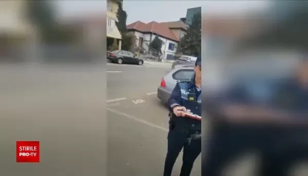Un şofer, cu un copil cu nevoi speciale în mașină, acuză poliţiştii că au studiat peste o oră Codul Rutier pentru a-l amenda