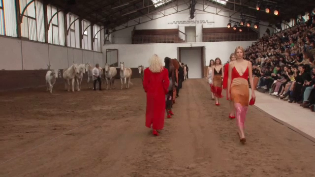 Cai pe podiumul de modă. De ce și-a prezentat Stella McCartney colecția într-un grajd. GALERIE FOTO