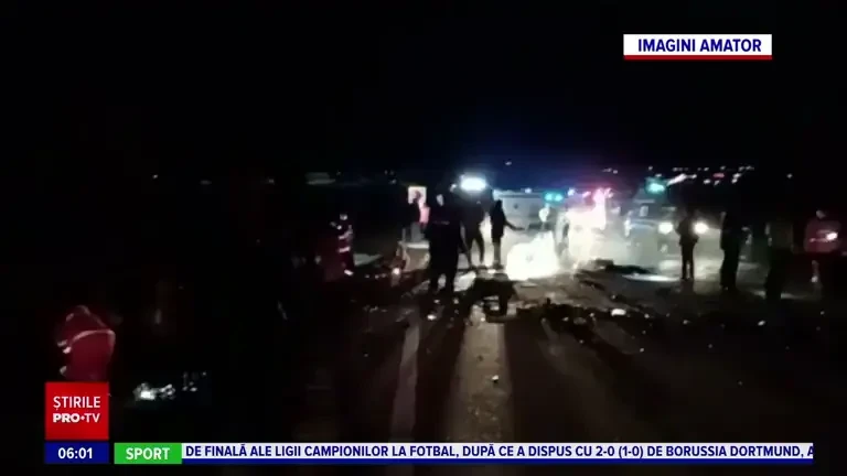 Dezastru produs de un șofer care făcea slalom printre mașini, cu viteză mare, în Olt. Sunt patru morți și trei răniți grav