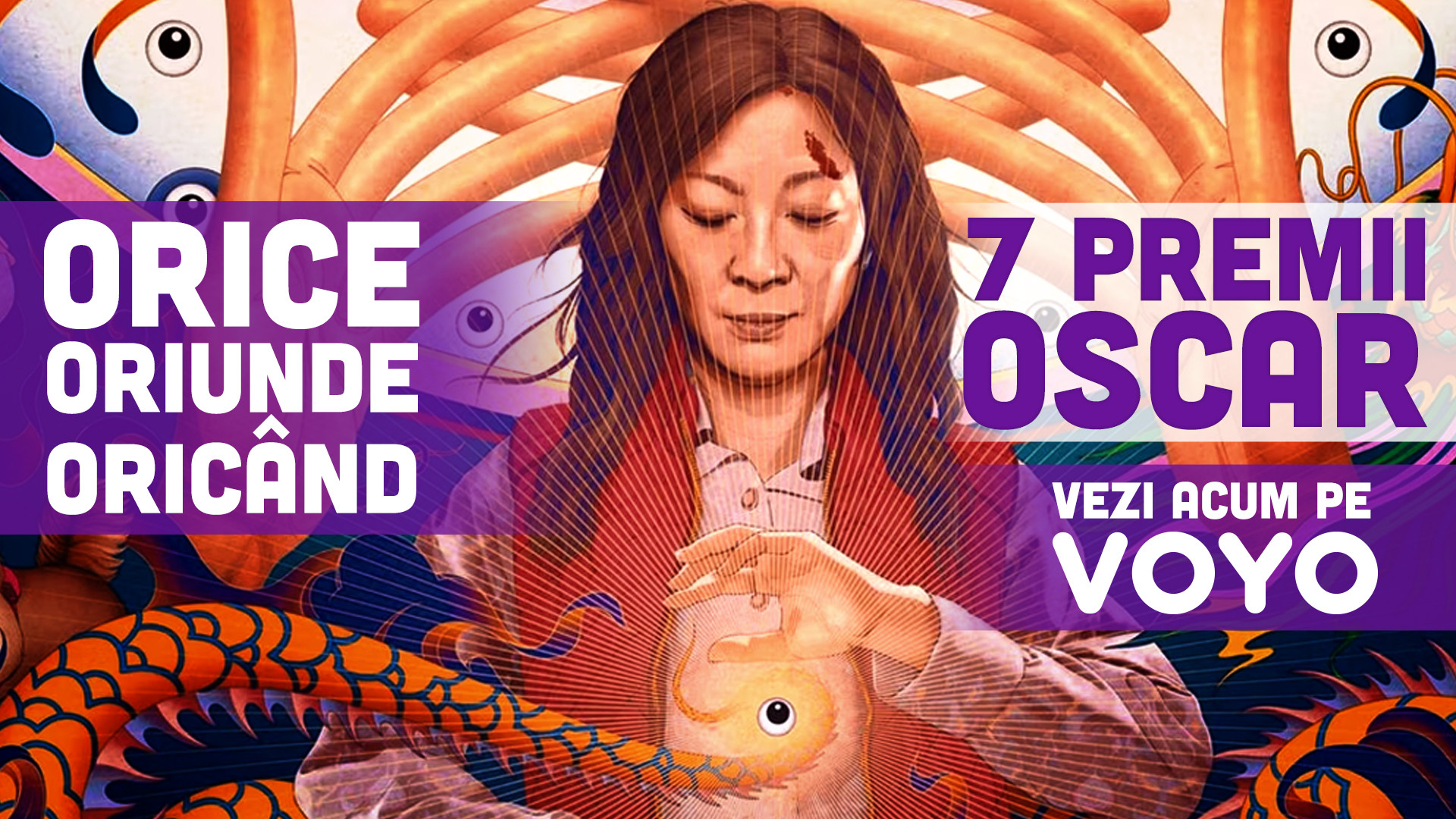Filmul „Orice, oriunde, oricând” (Everything Everywhere All At Once), câștigătorul a 7 trofee Oscar, este disponibil pe VOYO!