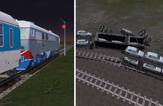 ANIMAȚIE GRAFICĂ. Cum s-a produs accidentul feroviar din Roșiori de Vede. Trenul de călători nu a oprit la semnalul roșu