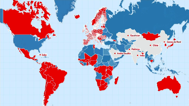 Harta țărilor în care Vladimir Putin poate fi arestat dacă merge acolo, după ce a fost emis un mandat pe numele său