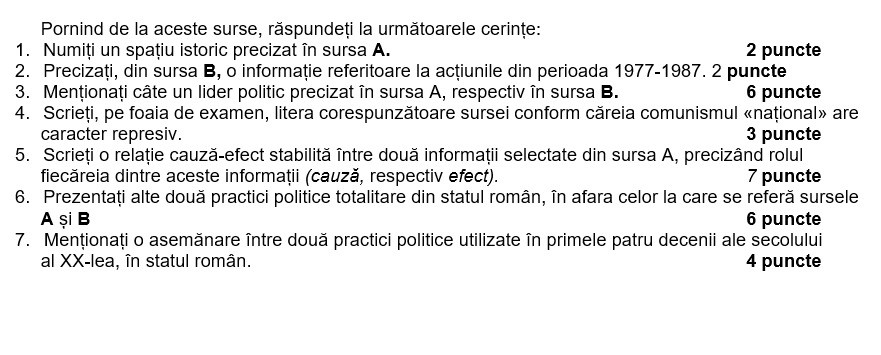 Simulare bac istorie