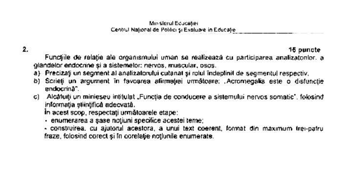 Subiecte Anatomie simulare Bac 2023