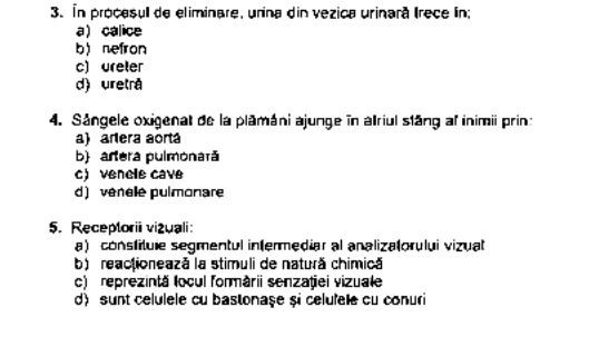 Subiecte Anatomie simulare Bac 2023