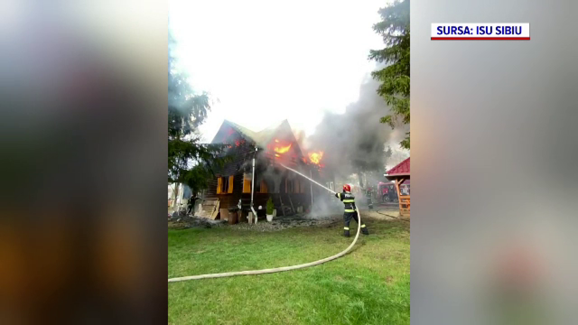 O cabană turistică de pe Valea Avrigului a fost făcută scrum de un incendiu