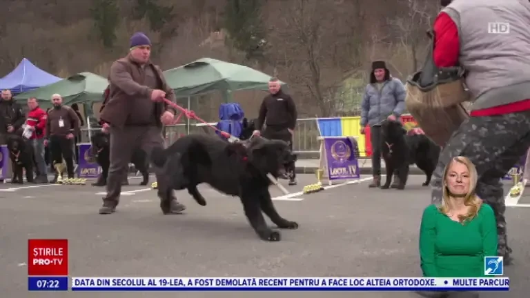 Sute de câini ciobănești au concurant într-o competiție, la Bran