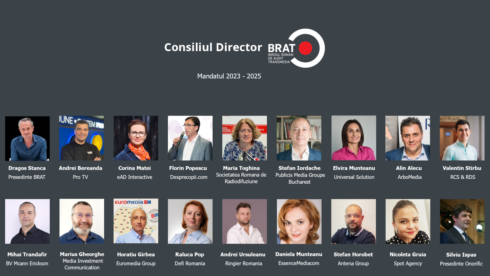 BRAT are o nouă conducere. ”Este rigla care măsoară încrederea în industria media locală”