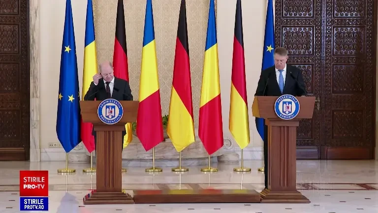 Cancelarul Germaniei, Olaf Scholz, declarație de presă comună cu președintele Klaus Iohannis