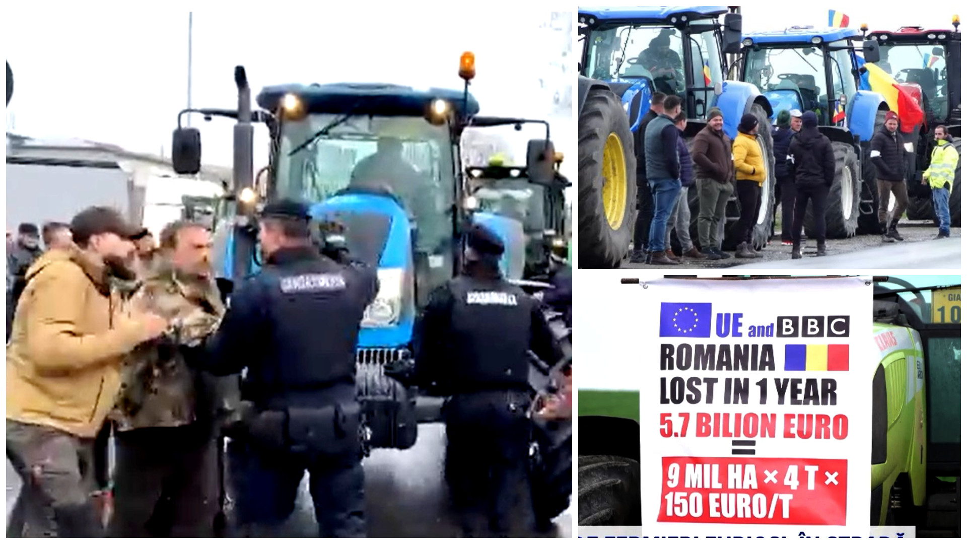 Mii de fermieri furioși au protestat în toată țara și au cerut mai mulți bani de la UE. Statul român, învinuit