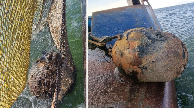 Anunţul Forţelor Navale Române după ce o mină marină a fost agățată în plasa unui pescador, în zona portului Midia