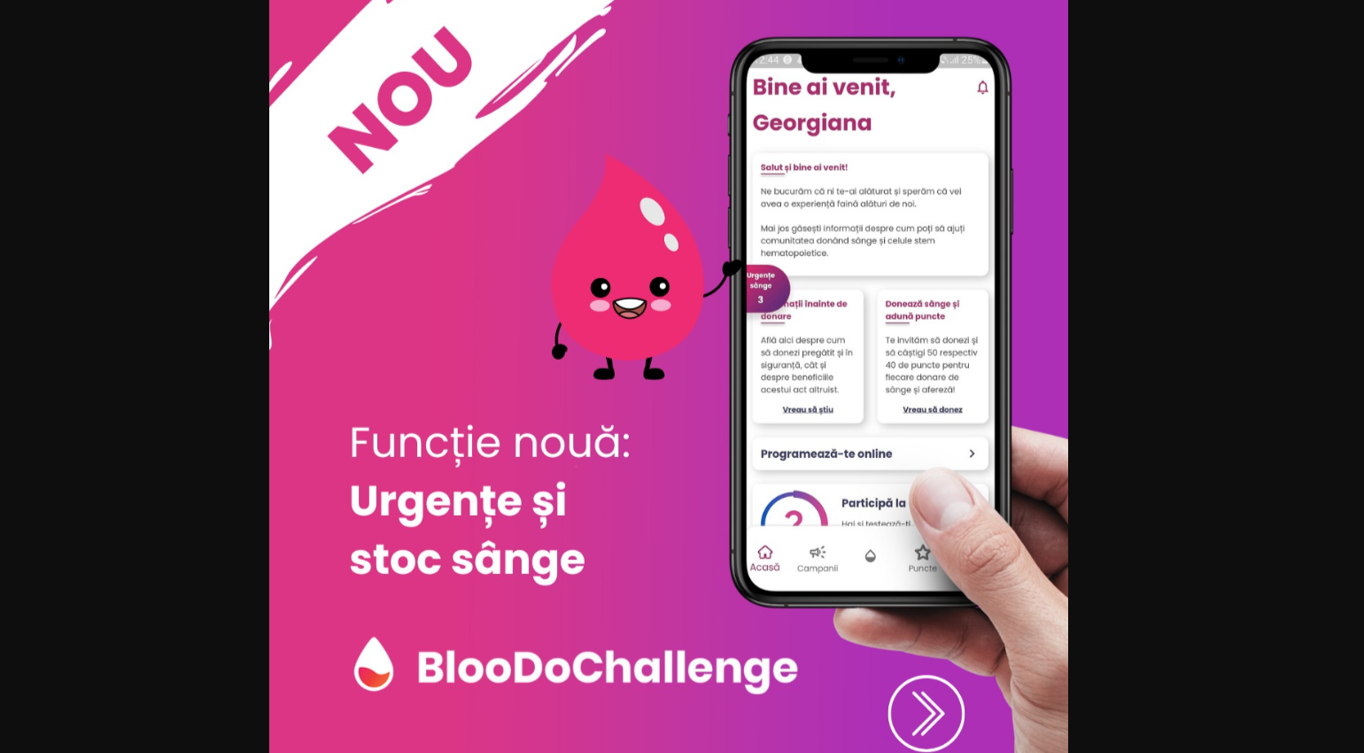 România are nevoie de solidaritate. S-a lansat BlooDoChallenge, o aplicație gratuită pentru cei care vor să doneze sânge