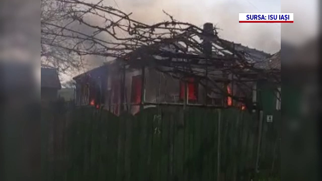 Tragedie în prima zi de Paște, la Iași. O femeie a murit într-un incendiu puternic care i-a cuprins casa