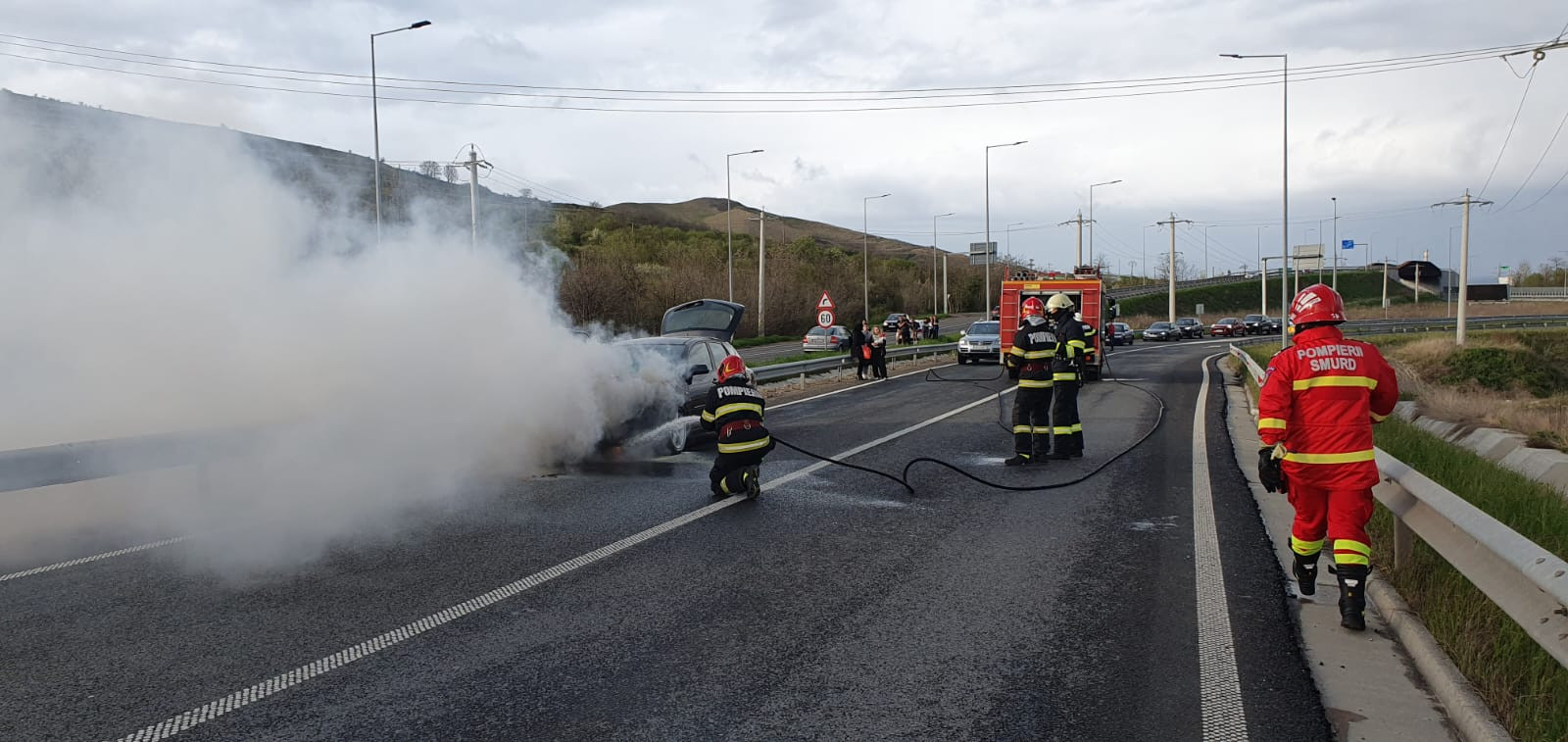 incendiu, autostrada A10