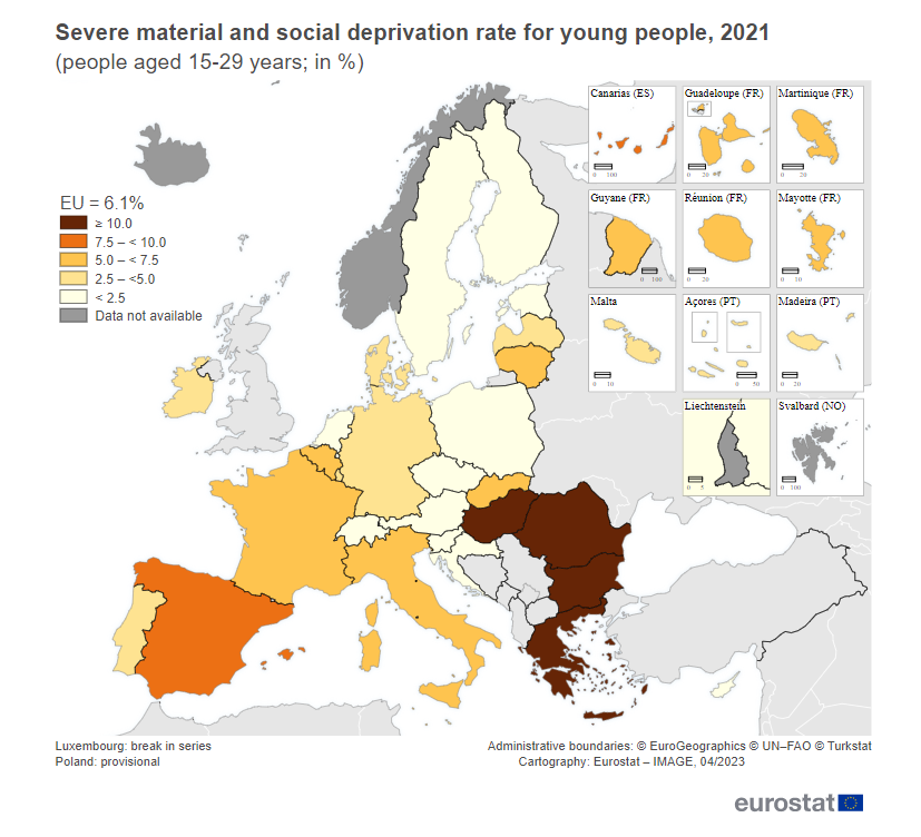 saracia tinerilor in ue