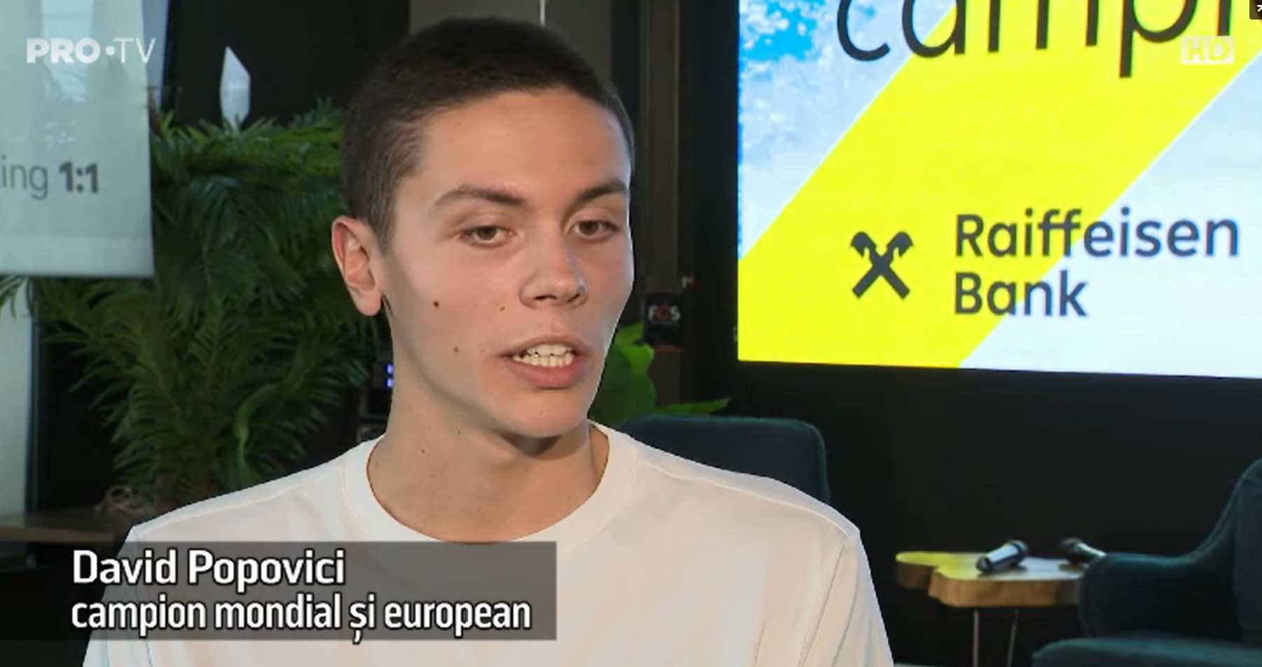 (P) Raiffeisen Bank face echipă cu David Popovici, printr-un parteneriat pe termen lung, pe următorii 4 ani
