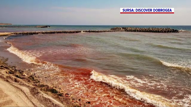 Marea Neagră a devenit roșie. Fenomen extrem de rar pe litoralul românesc