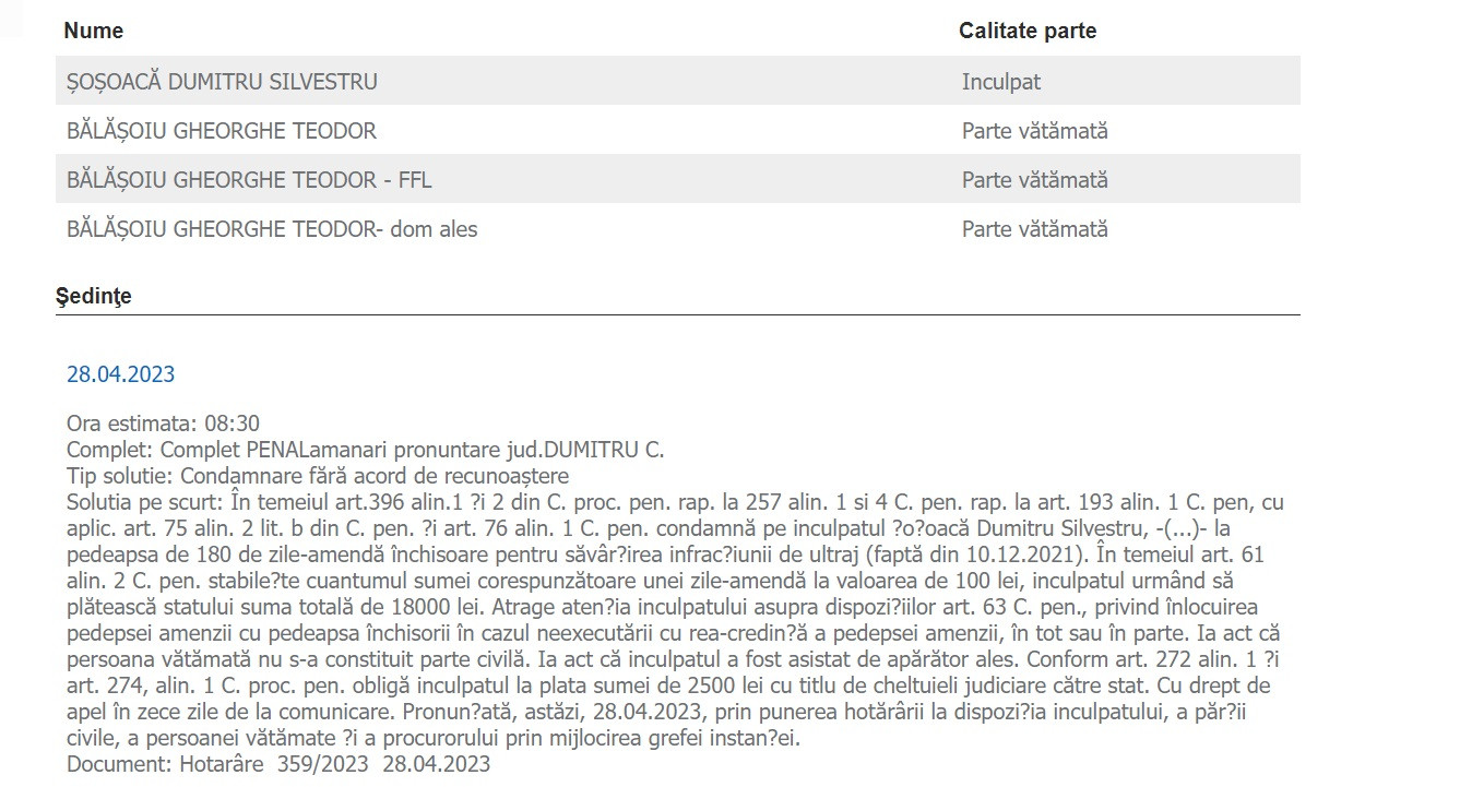 Silvestru Sosoaca, condamnat in scandalul Rai Uno