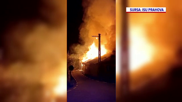 Incendiu violent în județul Prahova. O casă și un atelier de mobilă s-au făcut scrum