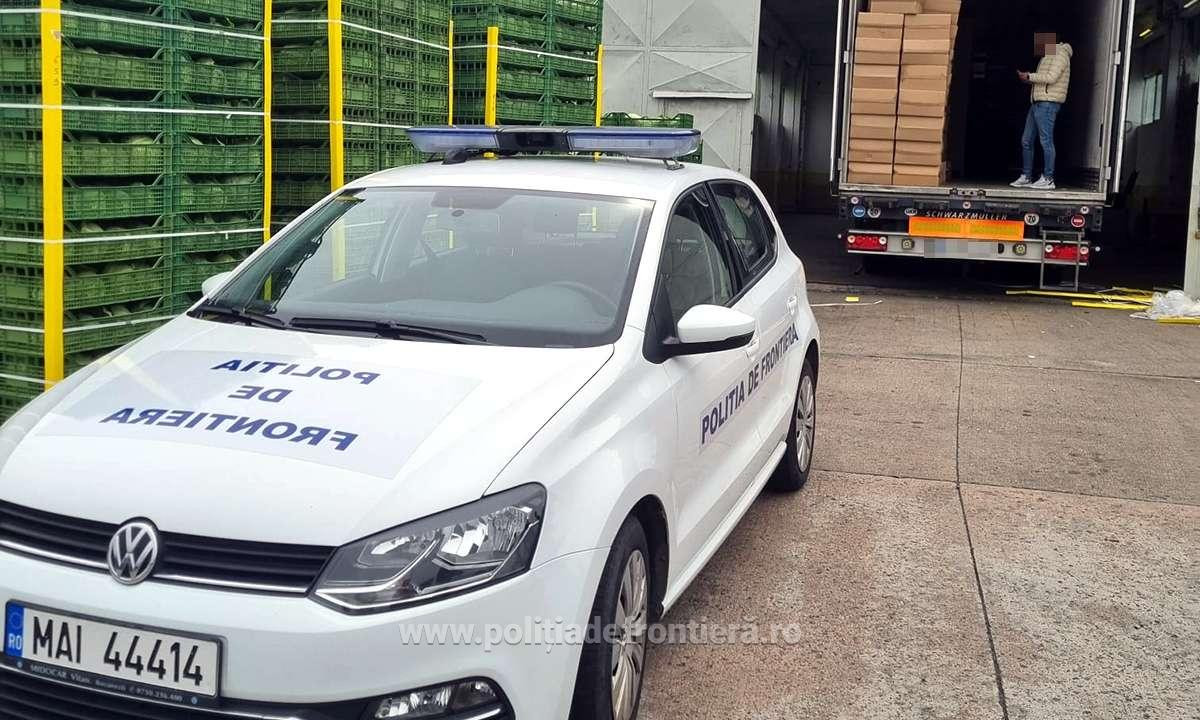 Captură de 3 milioane de lei la Giurgiu. Ce au găsit polițiștii într-un camion cu varză care mergea în Ucraina | FOTO