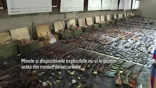 Arsenalul predat de sârbi în ultimele zile. Aveau acasă inclusiv mine și dispozitive explozive