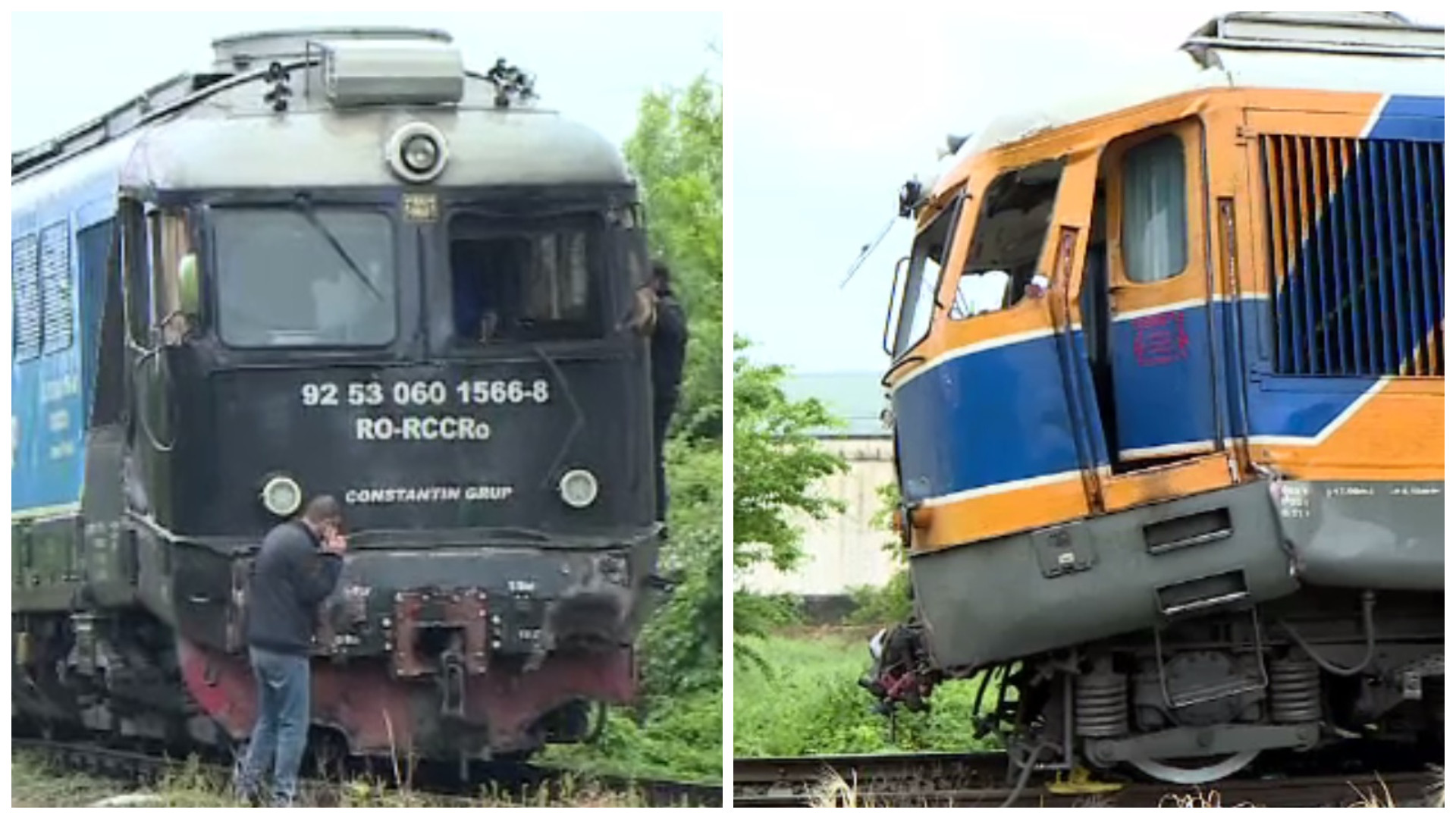 Două locomotive s-au ciocnit în județul Giurgiu. Ambii mecanici au fost răniţi, iar unul dintre ei ar fi fost băut