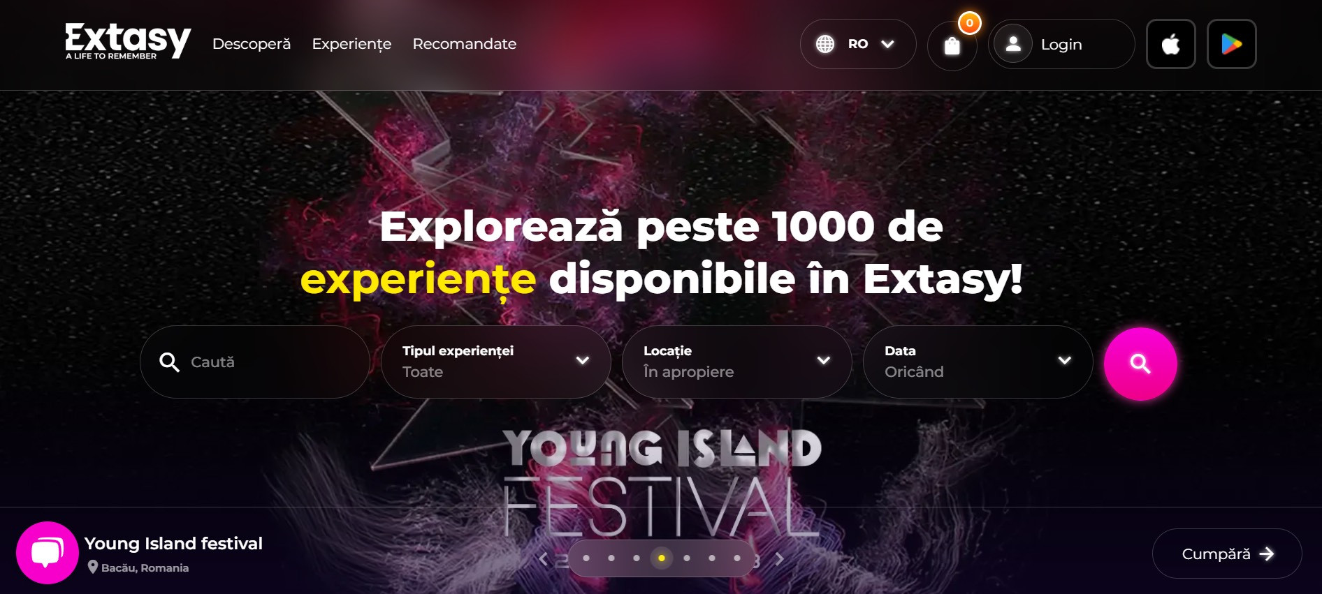 (P) Aplicația de experiențe de timp liber Extasy integrează harta interactivă în platformă