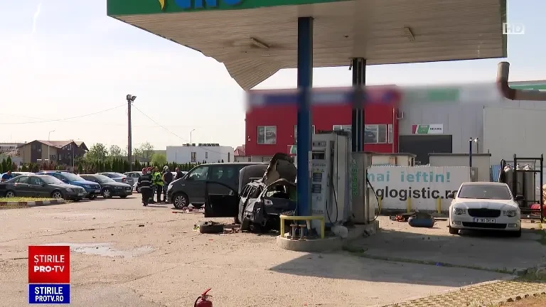 Ipoteze în ancheta exploziei de la stația de gaz din Pantelimon. Mașina care funcționa pe GNC ar fi putut avea defecțiuni