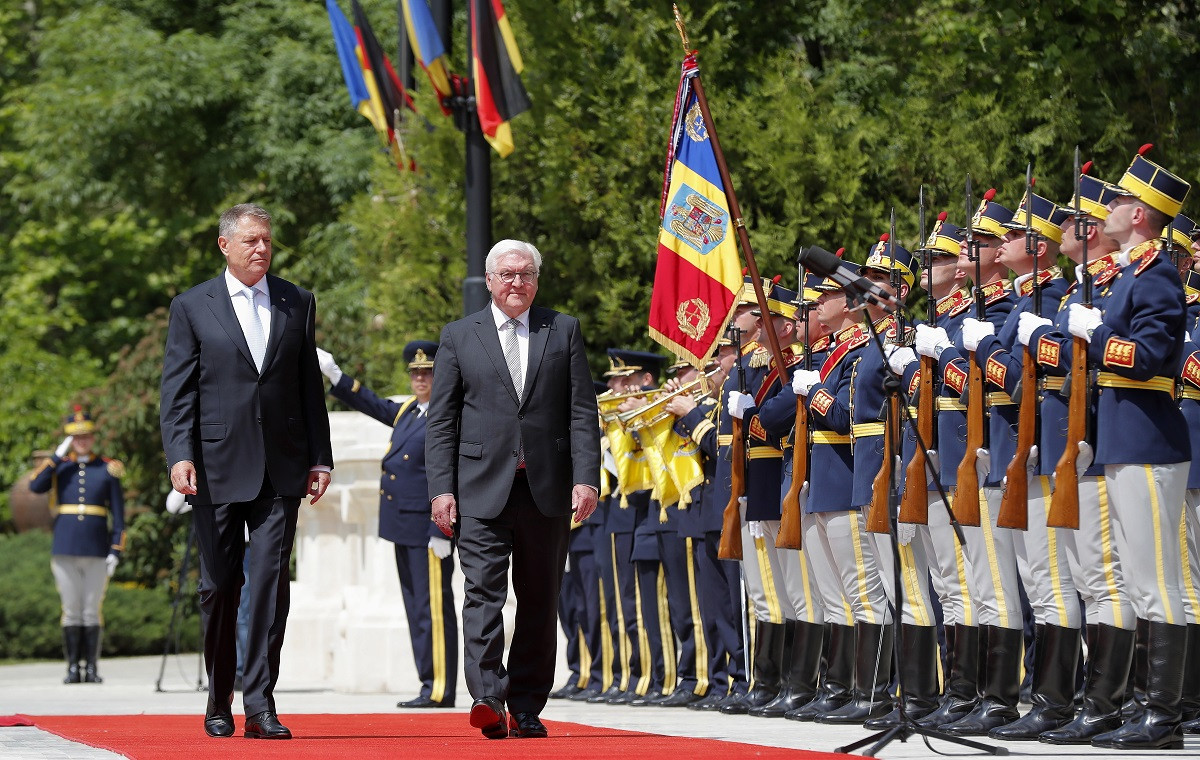 Președintele Germaniei, primit la Cotroceni de Klaus Iohannis. Frank-Walter Steinmeier va merge la Sibiu și Timișoara | VIDEO