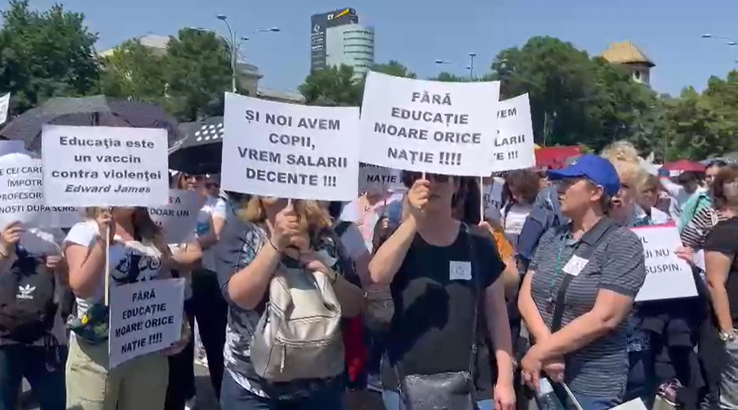protest profesori victoriei