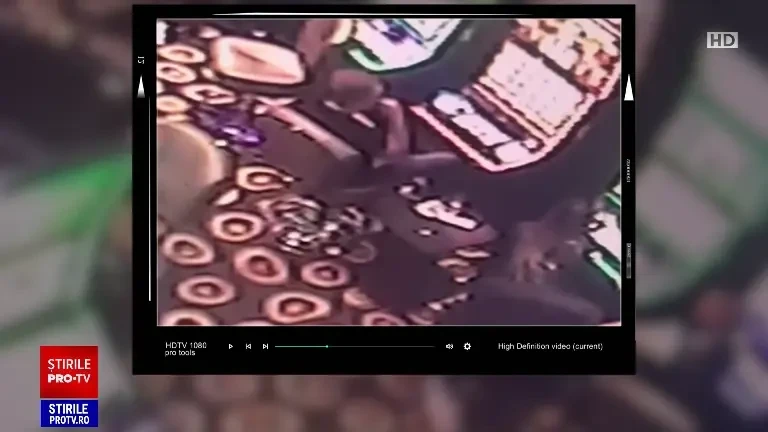 Momentul în care un bărbat îi fură unui neamț din geacă 58.000 de euro, într-un cazinou din București. Totul a fost filmat