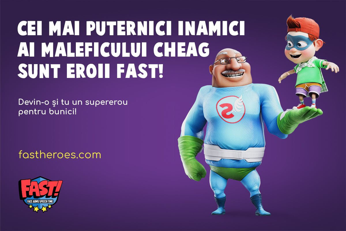 ”Eroii FAST”, campanie de informare privind simptomele AVC. Cine este ”Bruno Braț-de-Fier”, eroul care poate salva vieți