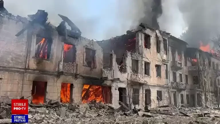 Un spital din Ucraina, lovit de mai multe rachete lansate de ruși. Bilanțul a ajuns la 2 morți și 23 de răniți