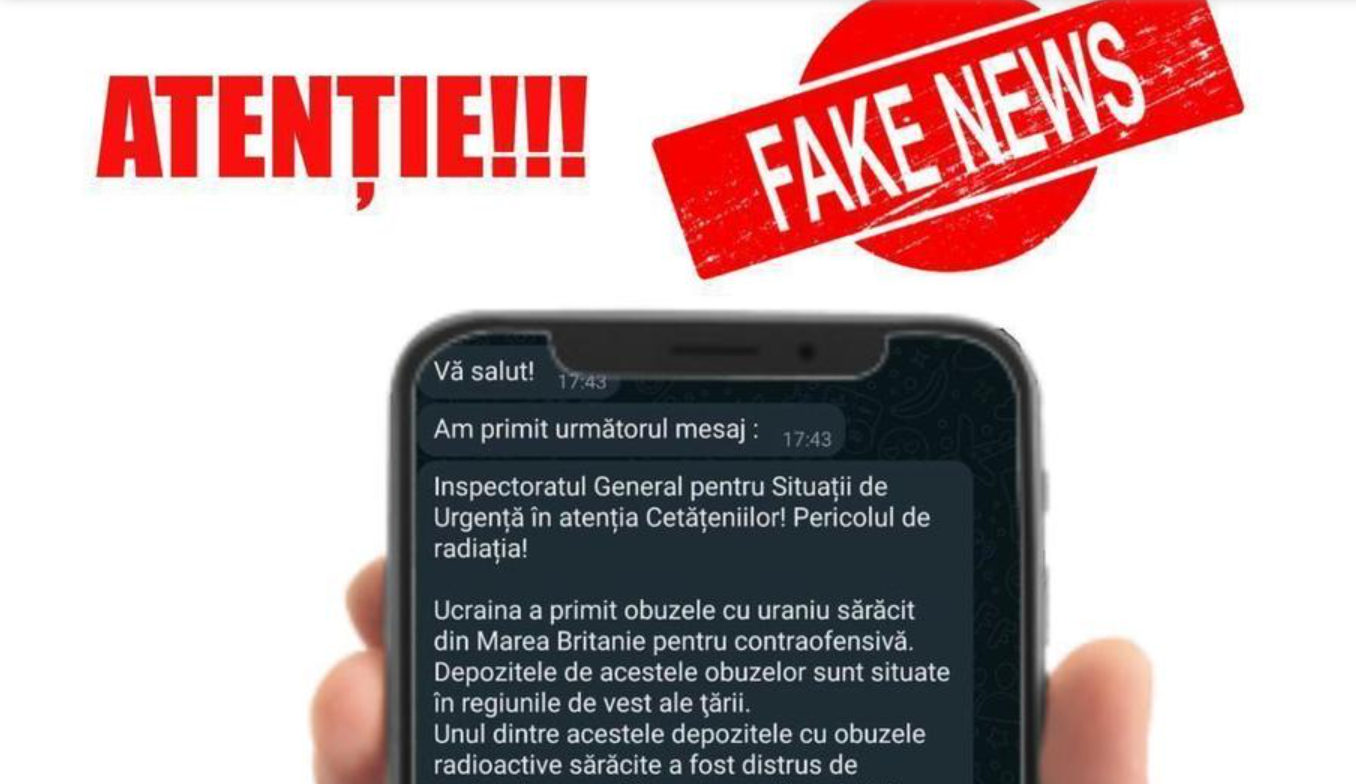 IGSU denunță un fake news: Nu ne aparţine mesajul care circulă pe WhatsApp referitor la măsurile de autoprotecţie