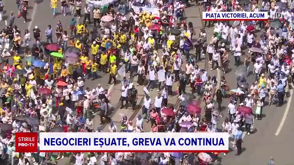 Greva continuă. Negocierile dintre Guvern și sindicatele din Educaţie au eșuat. Discuțiile cu SANITAS, pe drumul cel bun