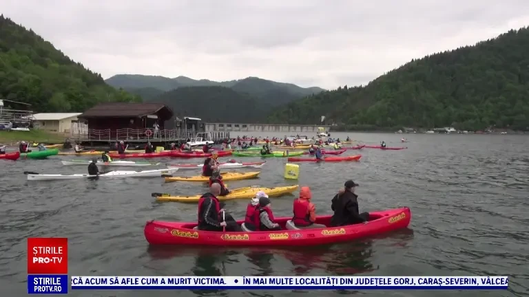 Întrecere pe apă în județul Neamț. Zeci de sportivi din toată țara au luat startul la ediția din acest an a "Caiac Fest"