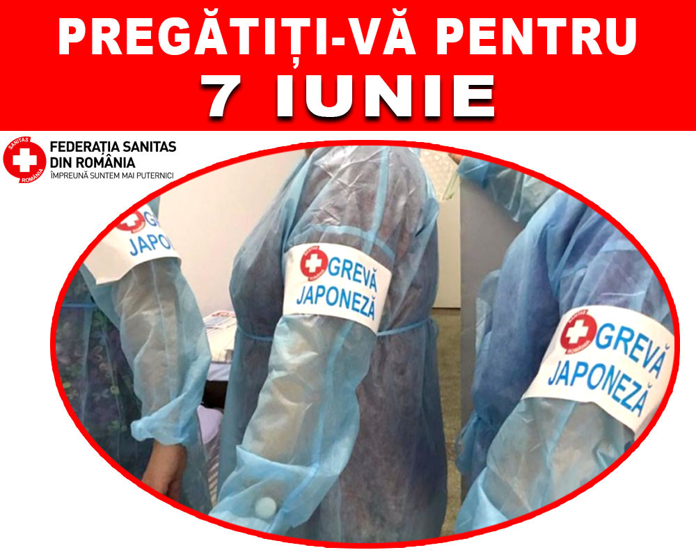 Federaţia SANITAS anunţă că salariaţii din sistemul sanitar şi de asistenţă socială declanșează greva japoneză