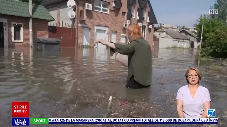 Mai multe baze militare rusești, inundate după distrugerea barajului Nova Kakhovka. Soldații au părăsit pozițiile afectate