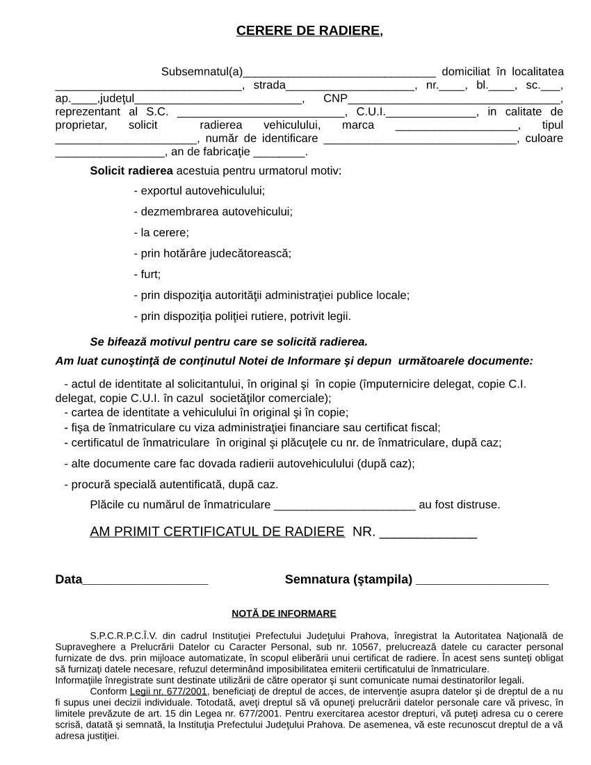 Ce acte sunt necesare pentru radierea unui autoturism. Cum să ai un dosar complet