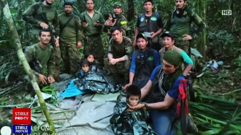 Cei patru copii pierduţi de 40 de zile în jungla amazoniană din Columbia au fost găsiţi în viaţă