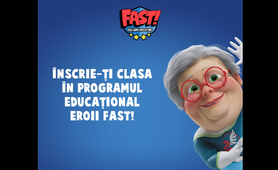 ”Eroii FAST”, campanie de informare privind simptomele AVC. ”Tanya profesoara”, eroul care îi învață pe copii semnele fatale