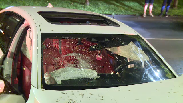 Accident violent în Capitală. Două mașini s-au zdrobit de copacii de pe marginea drumului, după ce s-au ciocnit. FOTO