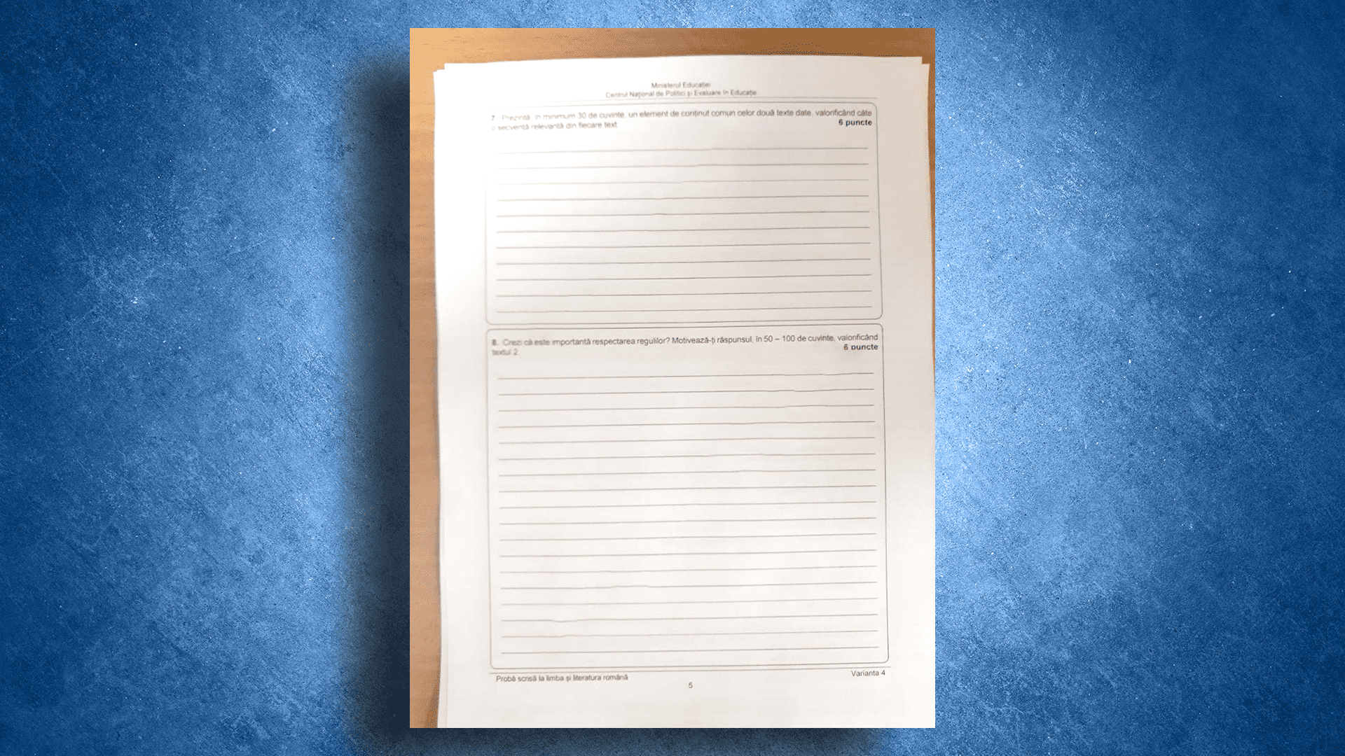 subiecte romana evaluare nationala 2023