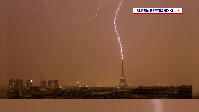 Parisul a fost măturat de furtună. Ploile au provocat probleme în trafic, pe șosele și căi ferate