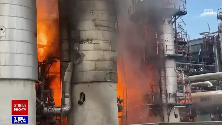 „Eram fix lângă explozie / Erau flăcări”. Mărturiile angajaților de la rafinăria Petromidia, după explozia urmată de incendiu