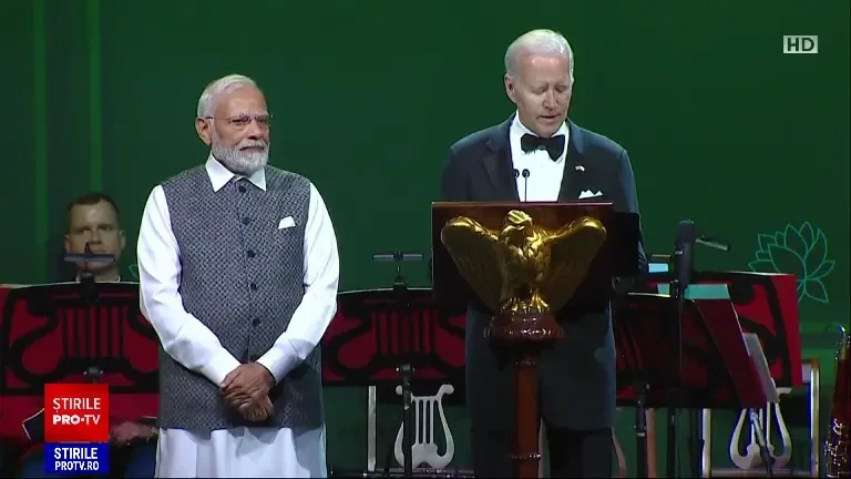 „Vă îndemn să toastăm împreună...dar nu avem pahare”. Cum l-a „răsfățat” Biden pe premierul indian la Casa Albă